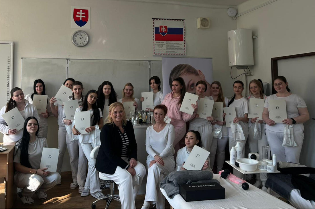 Kosmetické školení Facederma na SOŠ Hlohovec
