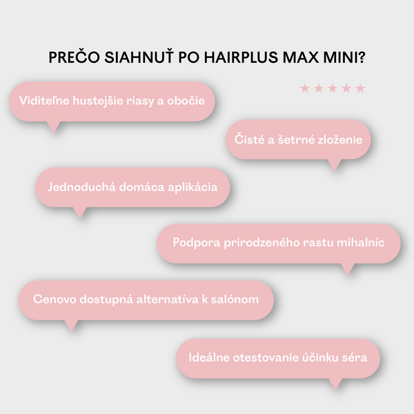 HAIRPLUS MAX mini 2 ml – sérum na růst řas a obočí