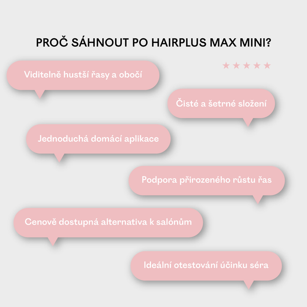 HAIRPLUS MAX mini 2 ml – sérum na růst řas a obočí