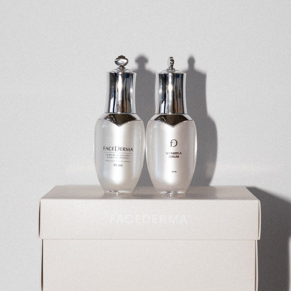 VÁNOČNÍ REVITALIZAČNÍ SET: Sérum s kyselinou hyaluronovou + Sérum s vitamínem A