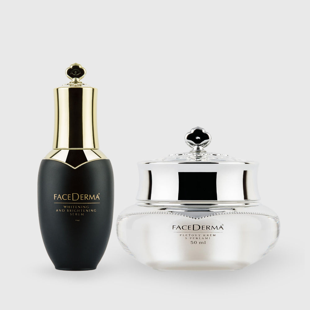 PODZIMNÍ ROZJASŇUJÍCÍ SET: Perlový krém + Rozjasňující sérum